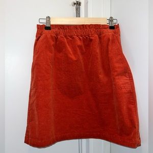 NWOT LOFT Orange Corduroy Skirt XS